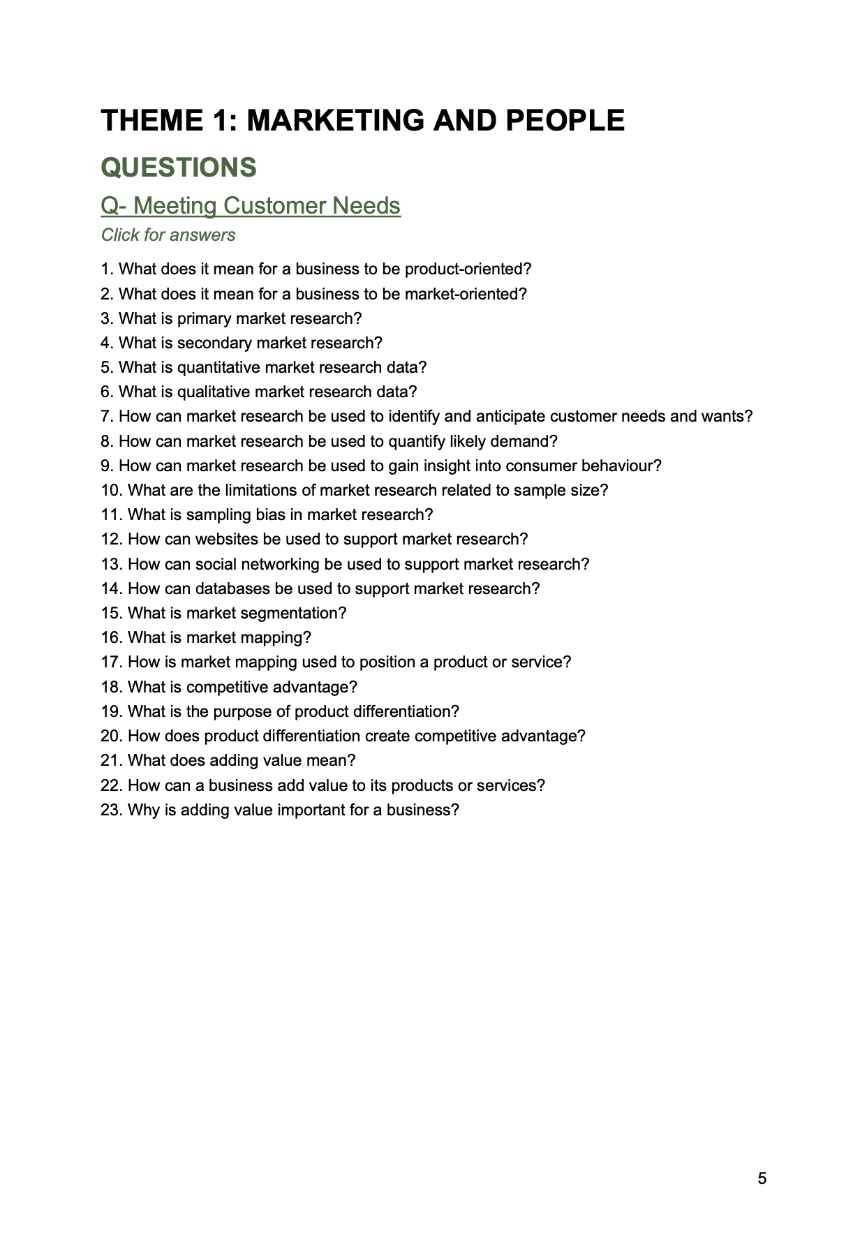 Edexcel A Level Business