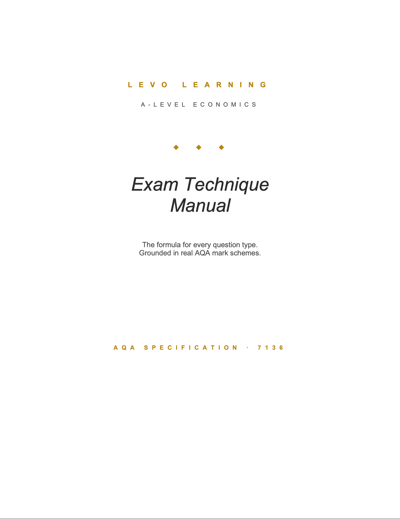 AQA A Level Economics- Cheat Sheet/ Exam Manual