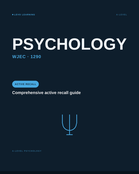 WJEC A Level Psychology- ACTIVE RECALL