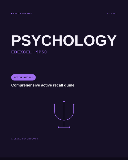 Edexcel A Level Psychology- ACTIVE RECALL