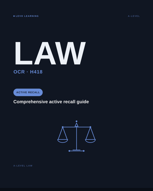 OCR A Level Law - ACTIVE RECALL